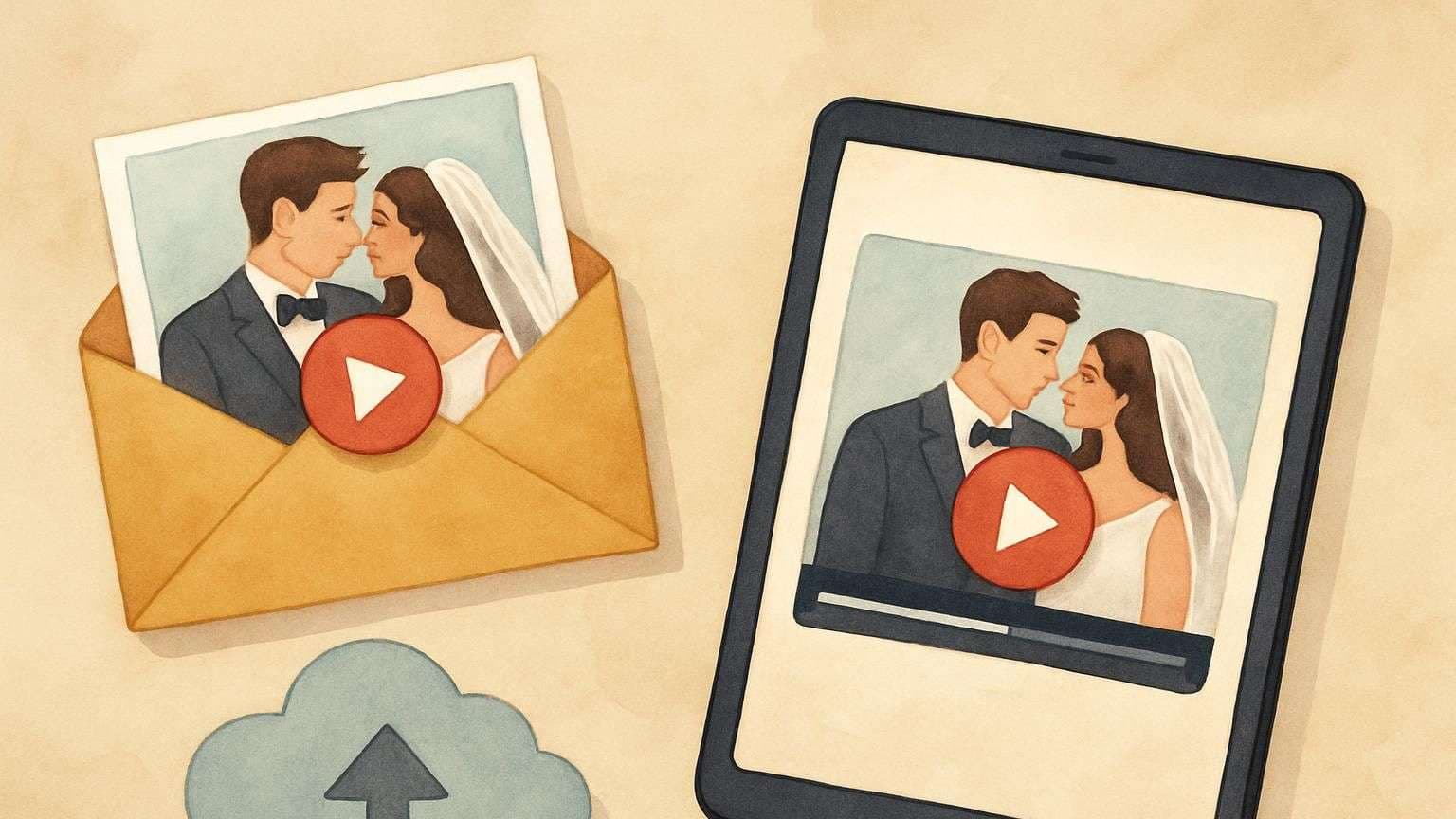 An image portraying the post title How to Send Wedding Video to Client: Top Solutions