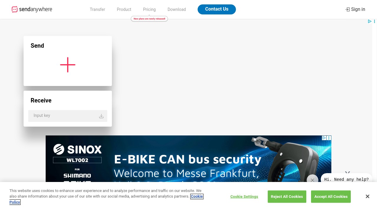 Send Anywhere website